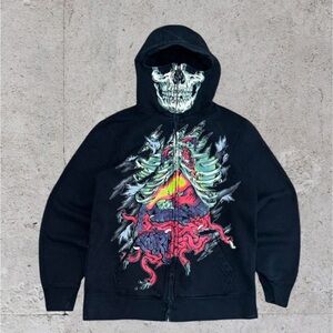 Vintage 90s Vurt Skeleton Skull Zip-Up